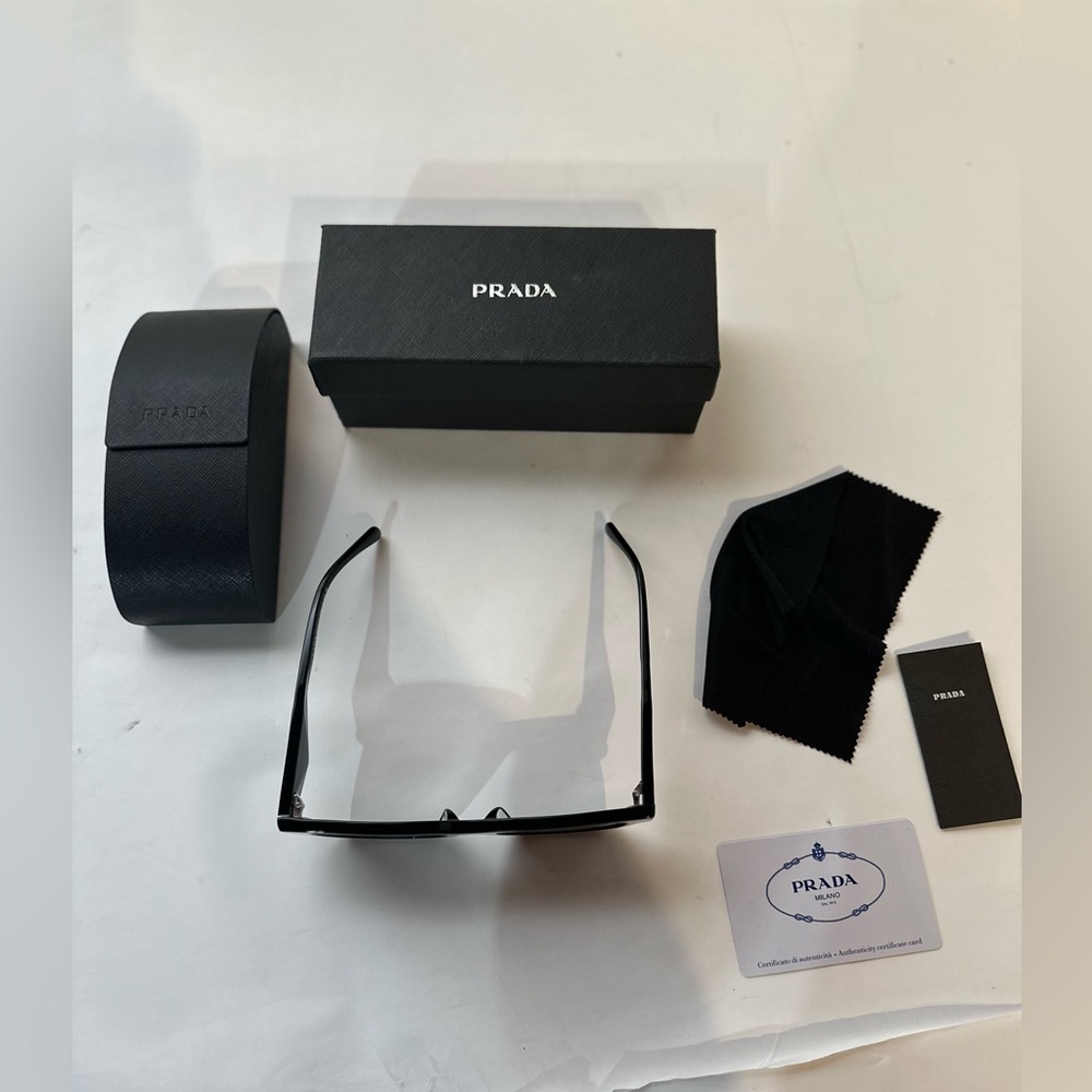 Prada Symbole Sunglasses All Black Shades - Picture 3 of 6
